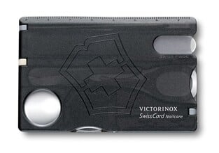 Victorinox 0.7240.T3 SwissCard Nagelpflege, transparentes Schwarz - KNIFESTOCK