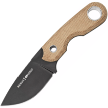 Viper BERUS1 Drop Point Black PVD M390, Natural Canvas Micarta, Kydex VT4012DCN - KNIFESTOCK