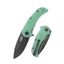 Kubey Mikkel Willumsen Design Bravo one Folding Knife Jade G10 Handle KU319C - KNIFESTOCK