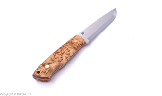 Brisa Trapper 115-Curly Birch Elmax Scandi Sheath Trapper 115 with Firesteel BRS-073-2037-1580-2 - KNIFESTOCK