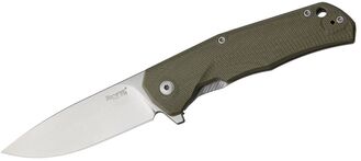 Lionsteel Folding knife M390 blade, GREEN G10 handle, IKBS, FLIPPER TRE GGR - KNIFESTOCK