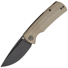 Petrified Fish PFP01 Beluga Black Stonewash K110 Khaki Micarta PFP01KAMW - KNIFESTOCK