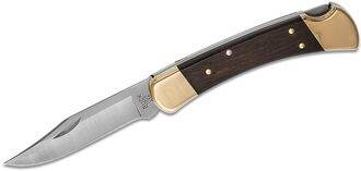 BUCK 110 Hunter Lockback, Ébenfa Markolat, Bőr Tok BU110 - KNIFESTOCK