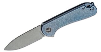 WE KNIFE Elementum Gray Stonewashed/Blue Ti WE18062X-2 - KNIFESTOCK