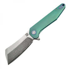 Artisan Osprey Damascus/Titanium green 1803GD-GN - KNIFESTOCK
