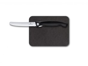 VICTORINOX 6.7191.F3 Swiss Classic nôž na zeleninu 11cm s doskou čierna - KNIFESTOCK