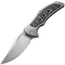 We Knife Magnetron Gray Titanium Handle With Rose Carbon Fiber Inlay WE18058-2 - KNIFESTOCK