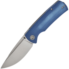 Petrified Fish PFP01 Beluga Stonewash K110 Blue Micarta PFP01BMWW - KNIFESTOCK