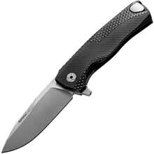 Lionsteel ROK BLACK Aluminum knife, RotoBlock, satin finish blade M390 ROK A BS - KNIFESTOCK