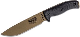 ESEE Model 6 Dark Earth Blade, 3D Black G-10 6PDE-001 - KNIFESTOCK
