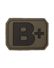 Mil-Tec PATCH 3D BLOOD B POSITIV oliva 16831301 - KNIFESTOCK