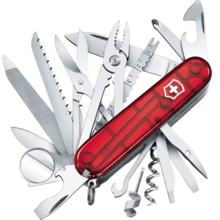 Victorinox SWISS CHAMP, red translucent 1.6795.T - KNIFESTOCK