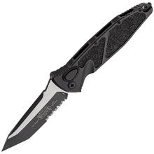 Microtech SOCOM ELITE T/E-AUTO BLACK TACTICAL PARTIAL SERRATED 161A-2T - KNIFESTOCK