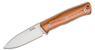 Lionsteel Fixed Blade SLEIPNER satin Santos wood handle, leather sheath B35 ST - KNIFESTOCK