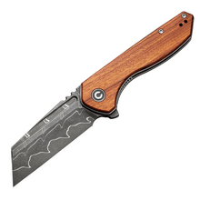 CIVIVI ExOne Guibourtia Wood HandleDamascus BladeLiner Lock C23036-DS1 - KNIFESTOCK