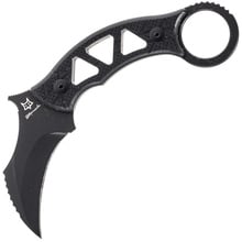 Fox Knives MARCAIDA TRIBAL K FIXED KNIFE STAINLESS STEEL N690co TOP SHIELD BLADE,G10 BLACK HANDLE FX - KNIFESTOCK