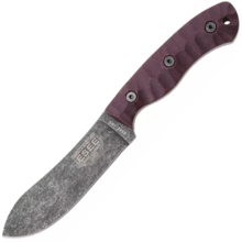 ESEE Knives ESEE JAMES GIBSON 5 NESSMUK, manches en Micarta Linen sculpté bordeaux - KNIFESTOCK
