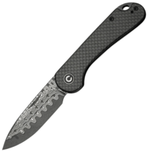 Civivi Elementum Slip Joint Twill Carbon Fiber HandleDamascus Blade - KNIFESTOCK
