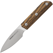 Viper MIRROR2 Drop Point Satin M390, Bocote Wood, Leather sheath VT4062BC - KNIFESTOCK