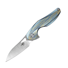 Bestech THE RETICULAN CPM-S35VN, Stonewash+Satin, Titanium, Blue and Colorful BT1810F - KNIFESTOCK