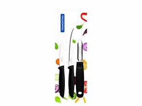 Tramontina Plenus 3-Piece Set (Paring knife, Tomato Peeling Knife, Potato Peeler)  23498/053 - KNIFESTOCK