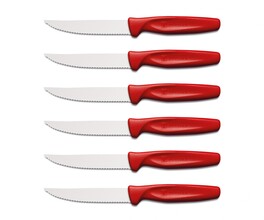 WUSTHOF coltello 6 pezzi, per pizza e bistecca, rosso - KNIFESTOCK