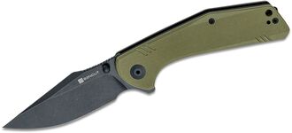 SENCUT Actium OD Green G10 Handle Black Stonewashed D2 Blade SA02E - KNIFESTOCK
