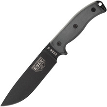 ESEE Knives ESEE-6P-B Model 6 black blade, grey handle with black sheath + belt clip - KNIFESTOCK