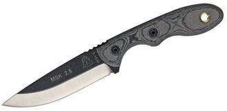 TOPS KNIVES Mini Scandi Neck Knife Black Micarta MSK-BLM - KNIFESTOCK
