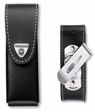 Victorinox 4.0523.31 Leather Pouch, Black - KNIFESTOCK