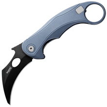 LionSteel L.E.One Mid Faca dobrável OLD BLACK lâmina M390, cabo de alumínio ICE BLU - KNIFESTOCK