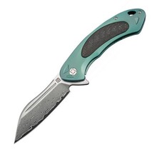 Artisan Eterno Damascus/Titanium green 1818GD-GN - KNIFESTOCK