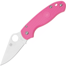 Spyderco Para 3 Pink Lightweight Plainedge Living Beyond Breast Cancer Reveal 14 C223PPN - KNIFESTOCK