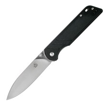 QSP Knife Parrot, Satin D2 Blade, Black G10 Handle QS102-A - KNIFESTOCK