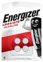 Energizer E300141401 alkalische Knopfzellenbatterie A76/LR44 Alk BP4 - KNIFESTOCK