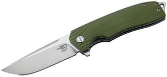 Bestech LION D2, stone wash+satin, Army Green G10 BG01B - KNIFESTOCK