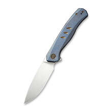 WE Seer Knife Blue Titanium Handle Hand Rubbed Silver CPM-20CV Blade Limited Edition 610 Pcs WE20015 - KNIFESTOCK