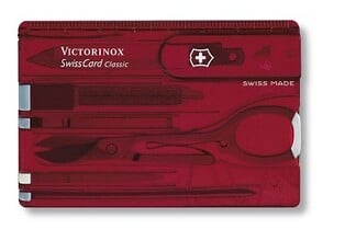 Victorinox 0.7100.T SwissCard transparentes Rot - KNIFESTOCK