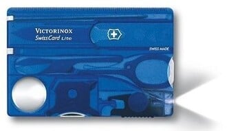 Victorinox 0.7322.T2 SwissCard Lite, transparentes Blau - KNIFESTOCK
