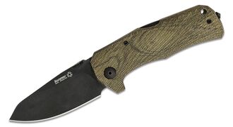 Lionsteel Solid LockBack GREEN Micarta handle Sleipner BLACK Blade IKBS TM1B CVG - KNIFESTOCK