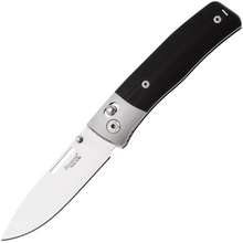 Cuțit pliabil LionSteel NINI, lamă M390 satinată, BOLSTER din titan, mâner G10 NEGRU NN2 - KNIFESTOCK