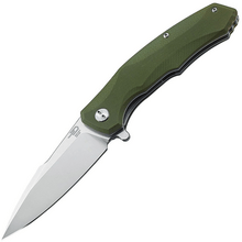 Bestech WARWOLF D2, stone wash+satin, Army green G10 BG04B - KNIFESTOCK