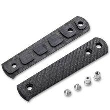 Böker Manufaktur Solingen BFF Packlite Handle Scales Linen Micarta Black &amp; White - KNIFESTOCK