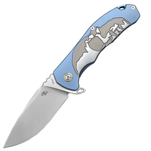 CH KNIVES CH3504T Blue Titanium M390 3504T-BL - KNIFESTOCK