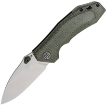 Petrified Fish PFP04 Havrog Stonewash K110 Green Micarta PFP04GRMW - KNIFESTOCK