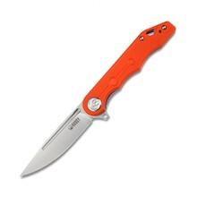 KUBEY Mizo Liner Lock Flipper Folding Knife Orange G10 Handle KU312I - KNIFESTOCK
