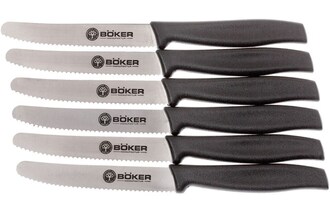 Böker Manufaktur sada kuchynských nožov 11cm 6ks (03BO006) čierna - KNIFESTOCK