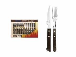 Tramontina Churrasco Polywood 12-Piece Cutlery Set in Gift Box, Brown 21199/909 - KNIFESTOCK