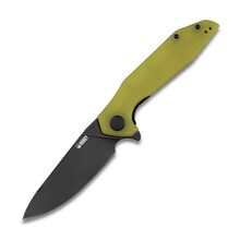 KUBEY Nova Liner Lock Flipper Folding Pocket Knife Yellow G10 Handle KU117C - KNIFESTOCK