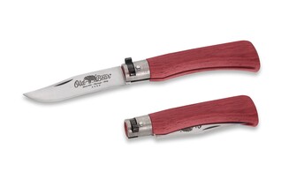 OLD BEAR® STAINLESS STEEL, RED LAMINATED HANDLE L 9307/21_MRK - KNIFESTOCK